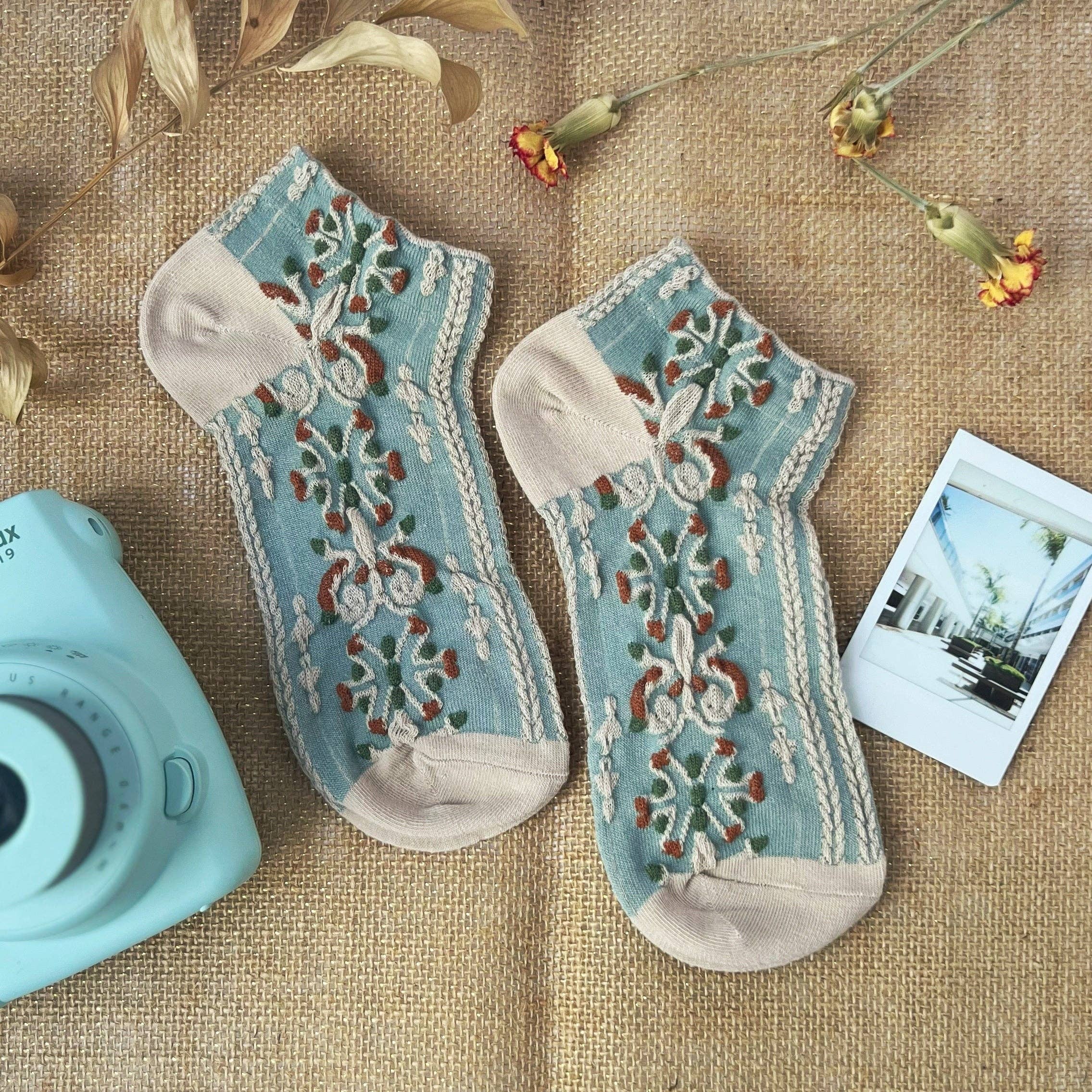 Haden Floral Ankle Socks Robin Boutique