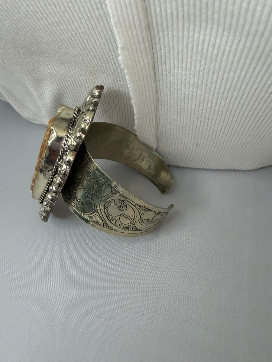 Earth Song Cuff Bone Craved Bracelet