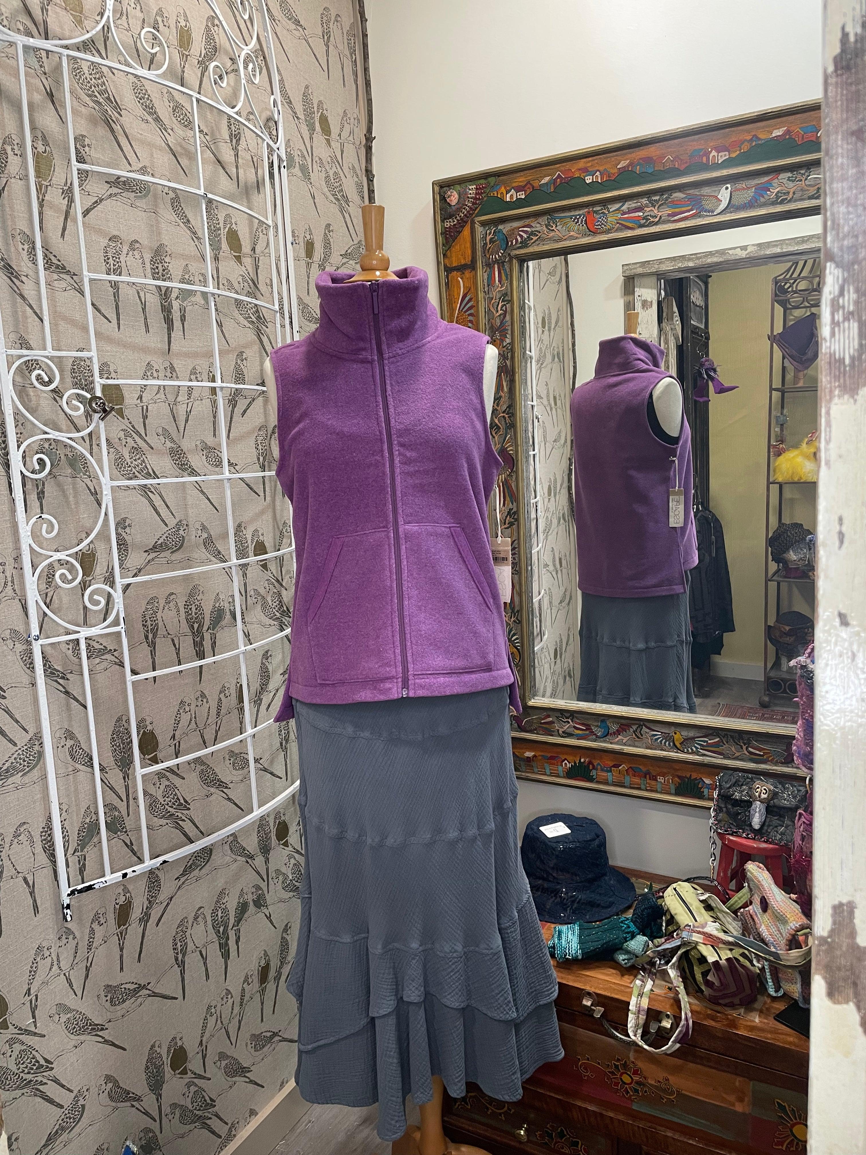 Frosted Fleece Zip Vest - Robin Boutique-Boutique 