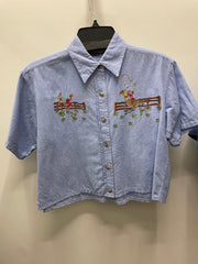Reworked Denim Crop Button Down #209