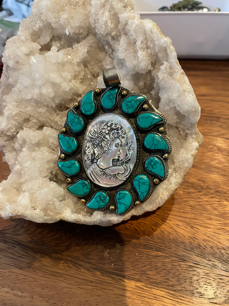 Pendant Only Abalone Shell Cameo