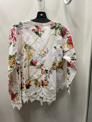 Linen Floral Hem Detail Shrug by Paper Lace