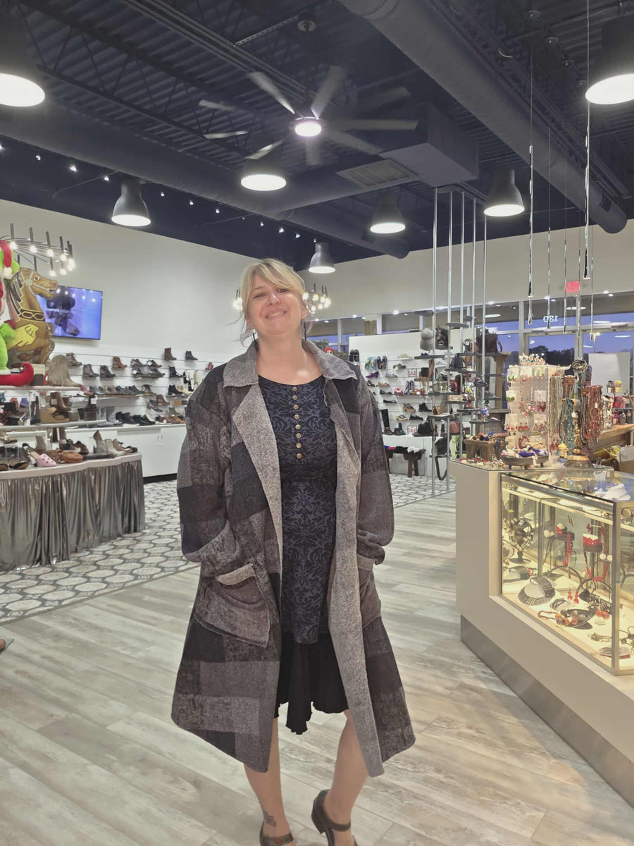 Plaid Fleece Jacket Black