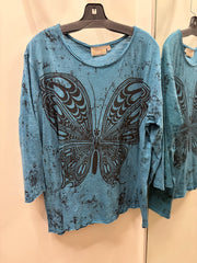 Driftwood Day Tee in Butterfly Print by Paper Lace