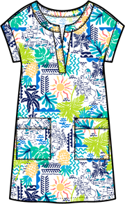 Coastal Greece Kaftan Dress by Escape