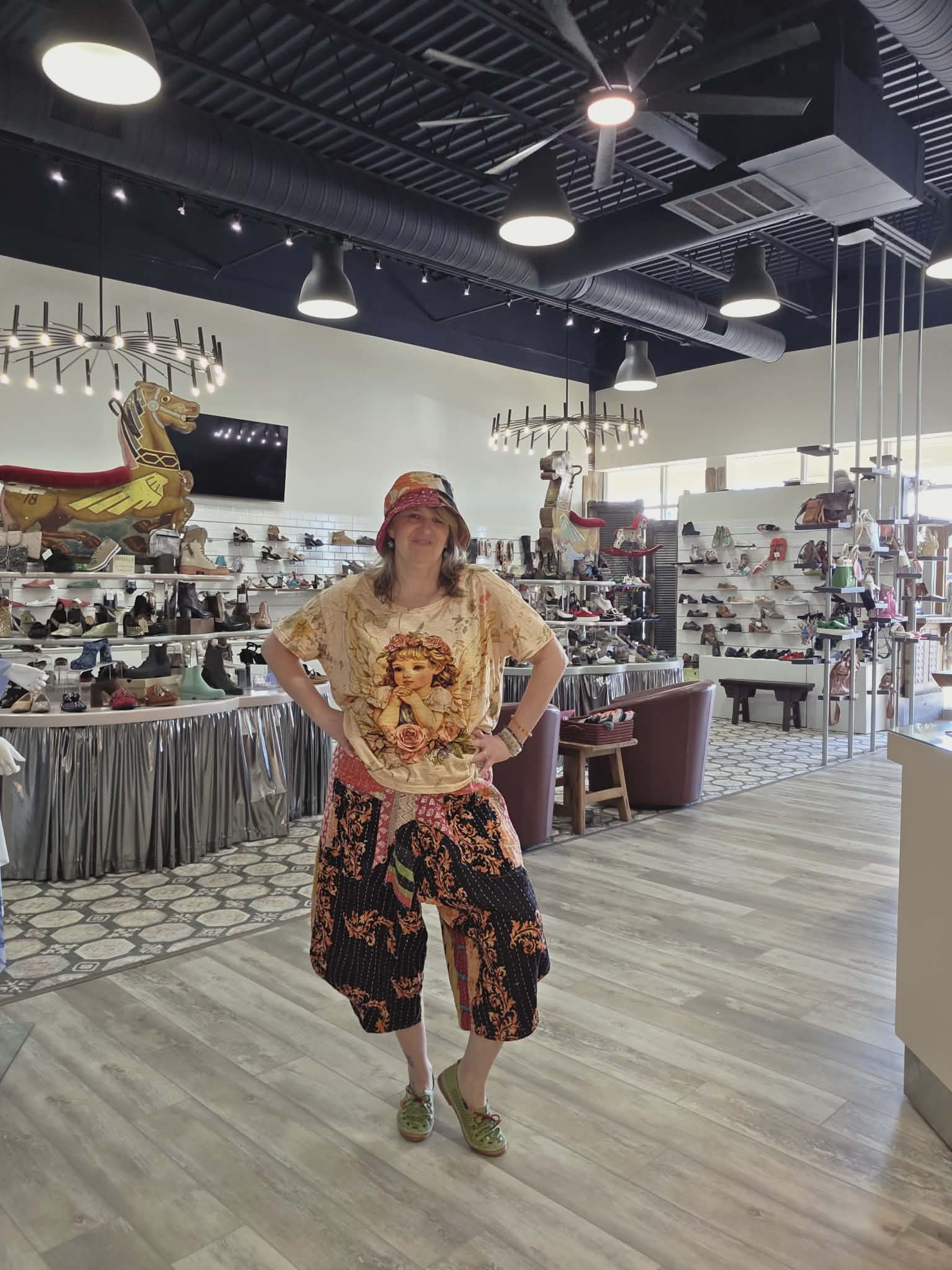 Kantha Sunrise Crop Pants "Duckie" by Jaded Gypsy Robin Boutique