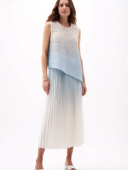 Pleated Sleeveless Top & Skirt Set by EllyNDale Robin Boutique