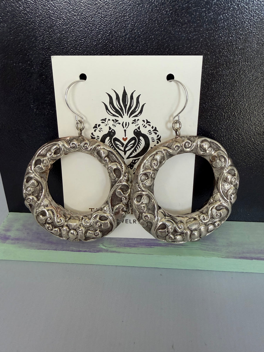 Vintage Filigree Hoop Earrings by Tara Gasparian