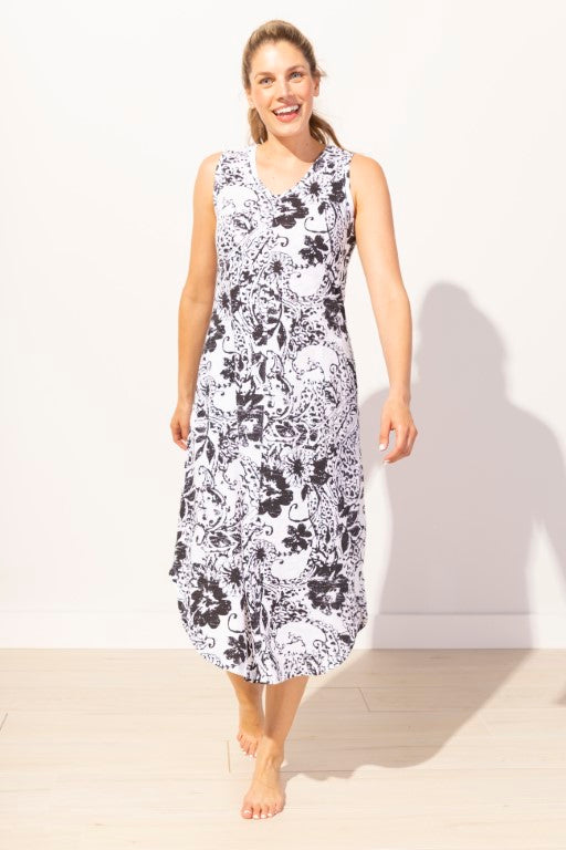 Paisley Scroll Cotton Sleeveless Dress by Escape