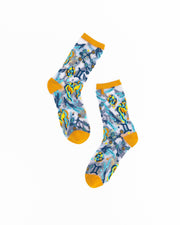 Gemini Zodiac Shimmer Sheer Crew Sock