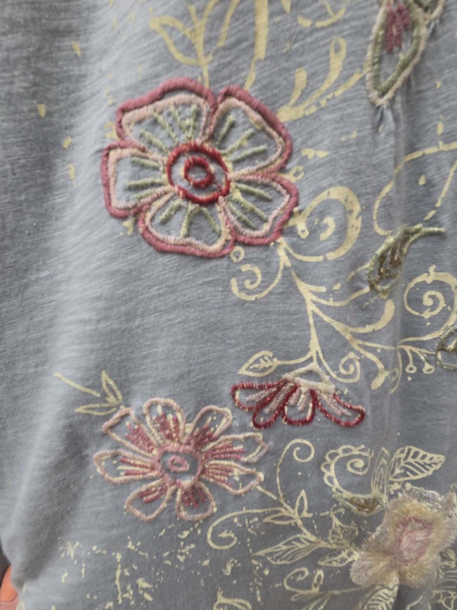 Marijka Embroidered Tee Dress by Caite & Kyla