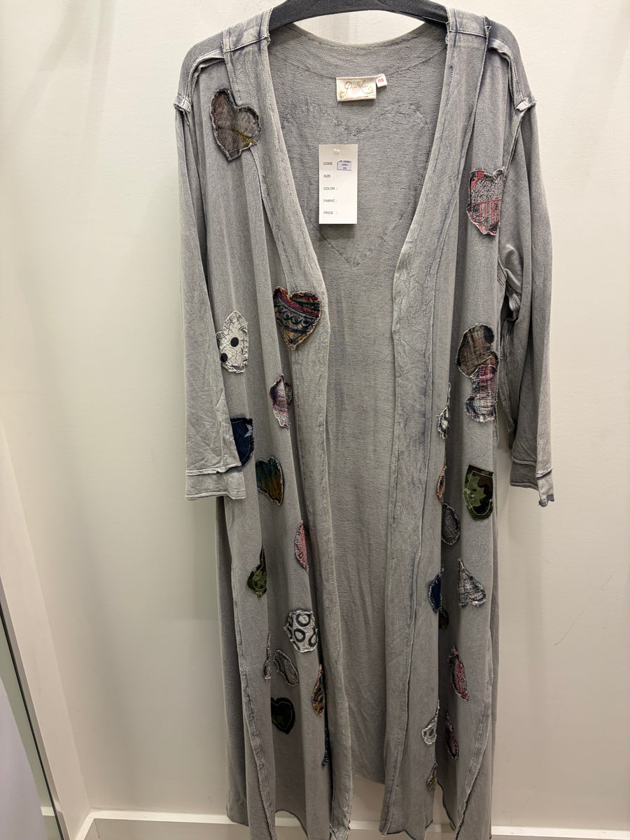 Patchwork Heart Long Duster by Paper Lace