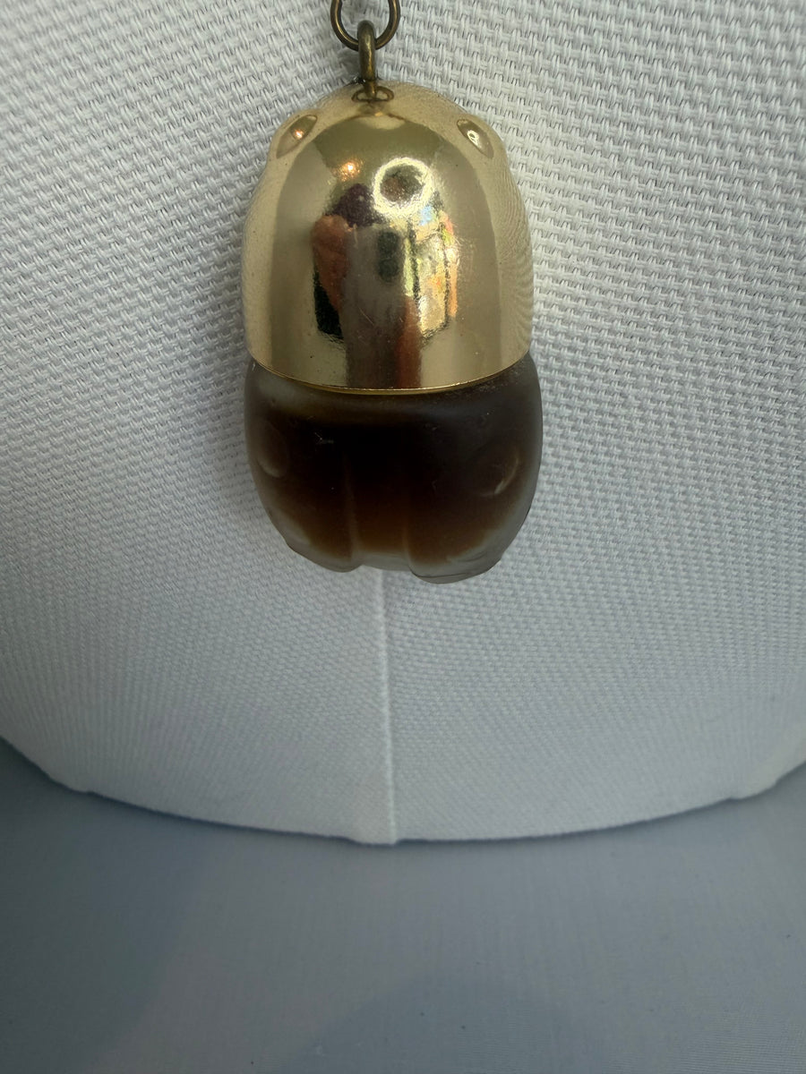 Vintage Ladybug Parfum Bottle Necklace by Gina