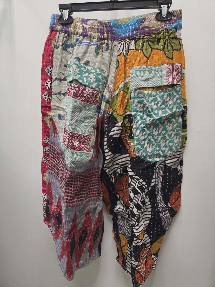 Kantha Sunrise Crop Pants "Onyx" by Jaded Gypsy Robin Boutique