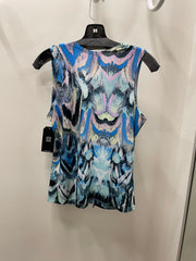 Abstract Sleeveless V-Neck Twist Top by Clara Sun Woo
