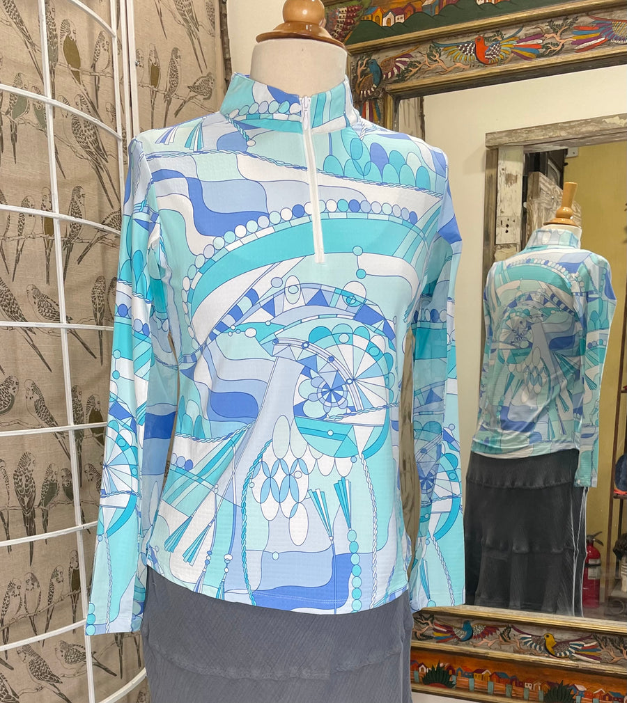 Kenny Dana Mock Neck Long Sleeve top