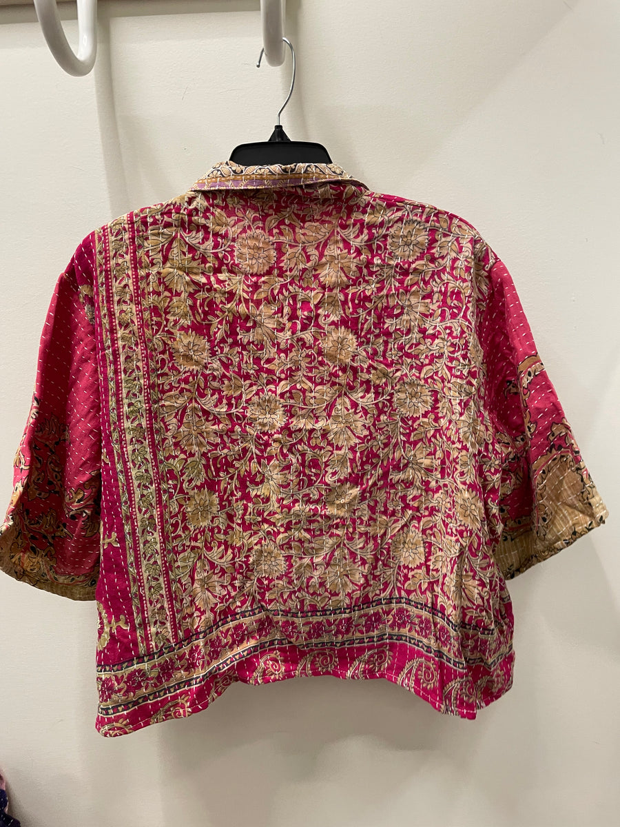 Kantha Clarity Crop Button Down #225 by Kantha Bae