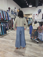 Denim Tencel Tiered Pant by Paparazzi