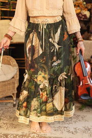 Additional view of Labour of Love Maxi Length Atelier Skirt with florals & violin from Robin Boutique.