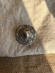 Desert Bloom Spiny Oyster & Turquoise Rose Adjustable Ring by Tara Gasparian