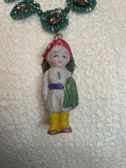 Porcelain Matador Doll Necklace by Gina