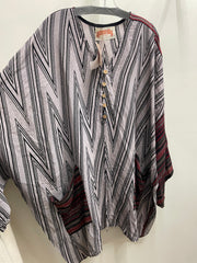 Crepe Sari Gaia Split Tunic #200 by Kantha Bae
