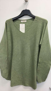 Italian One Size Cozy Comfy V-Neck Sweater