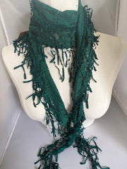 Bohemian Lace Fringe Scarf