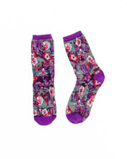 Scorpio Zodiac Black Sheer Crew Sock