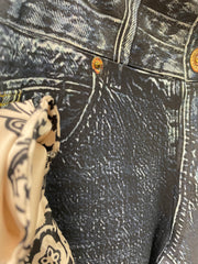 IPNG Design Hanky Pants in Illusion Printed Look-Denim Robin Boutique