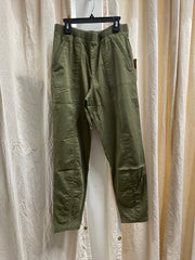Salt Wash Ruched Ankle Pant in Olive by Escape