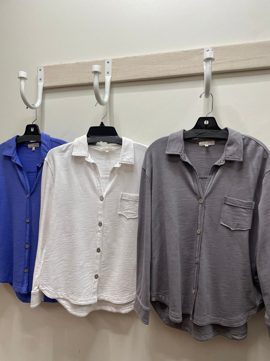 Modal Spandex Terry Shacket by Escape by Habitat 26895 Robin Boutique