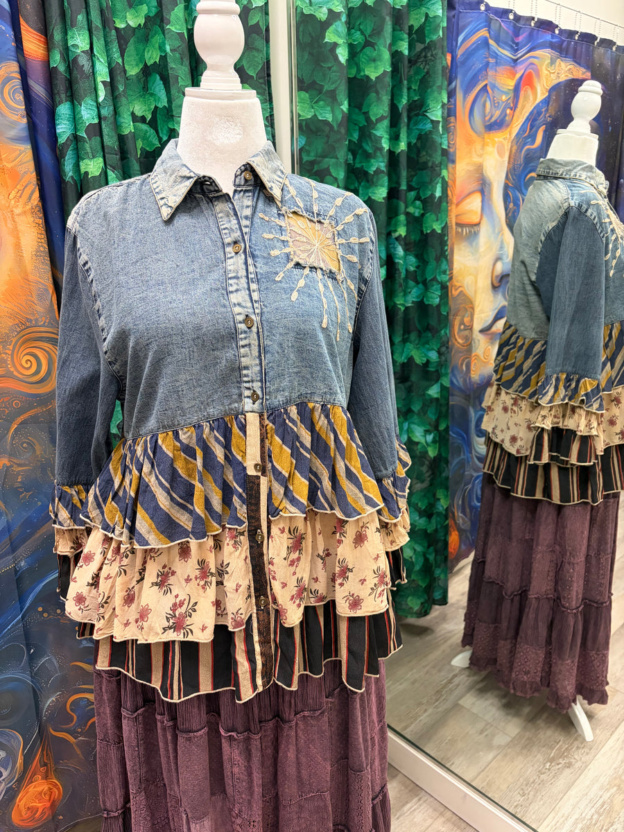 Vintage Boho Patchwork Tunic by Young Threads