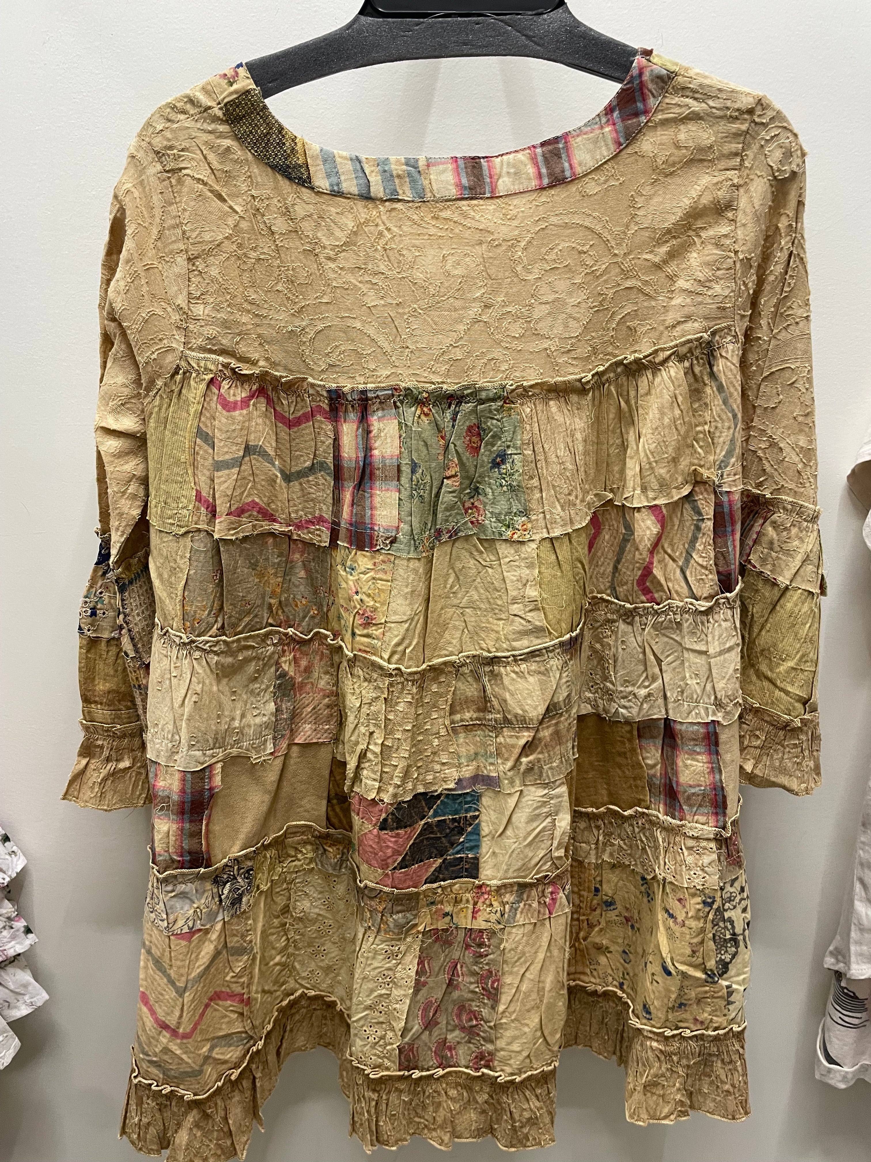 Tiered Mix Print Top by Paper Lace Robin Boutique