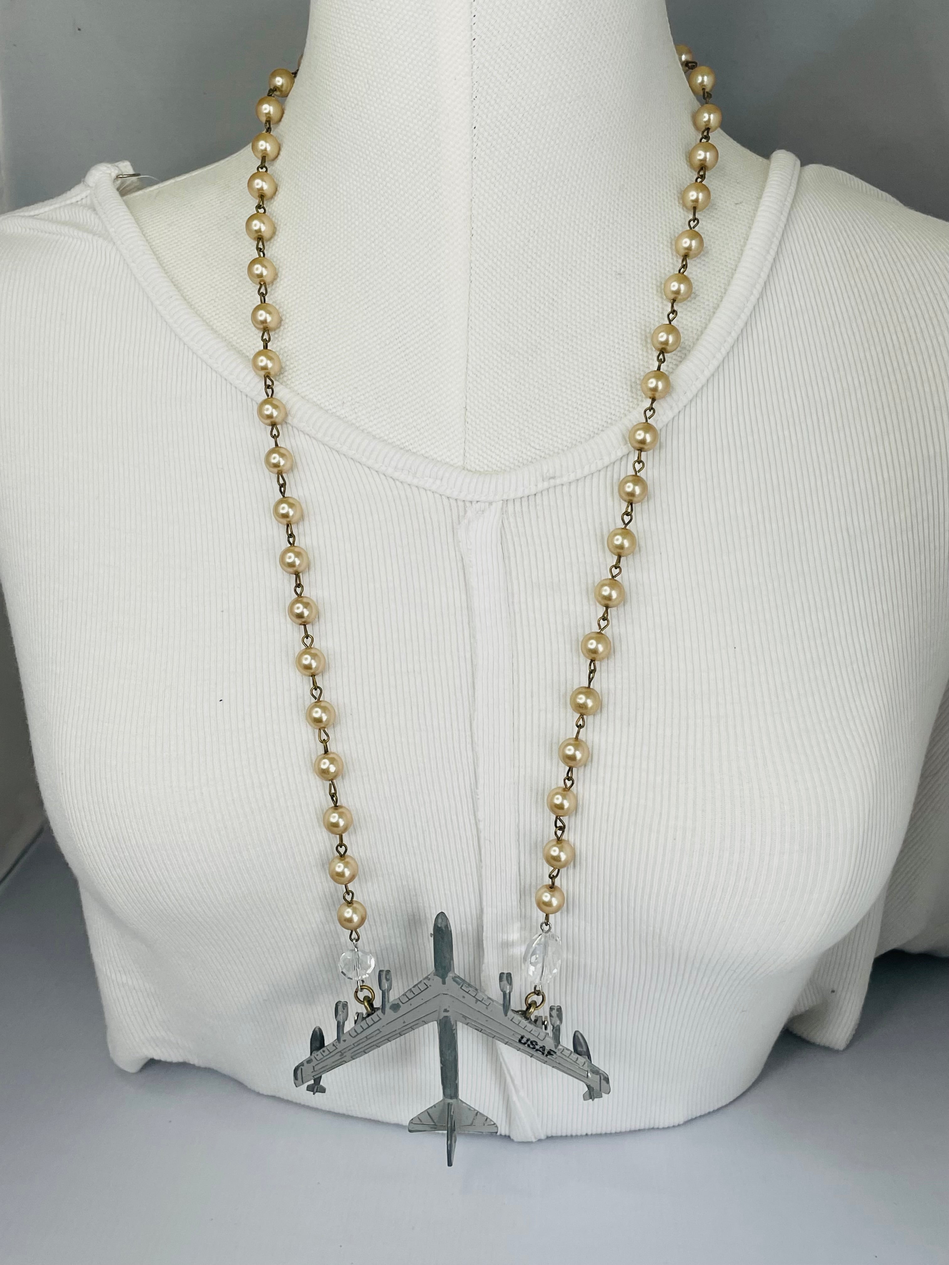 B-52 Stratofortress Plane Necklace by Gina Robin Boutique