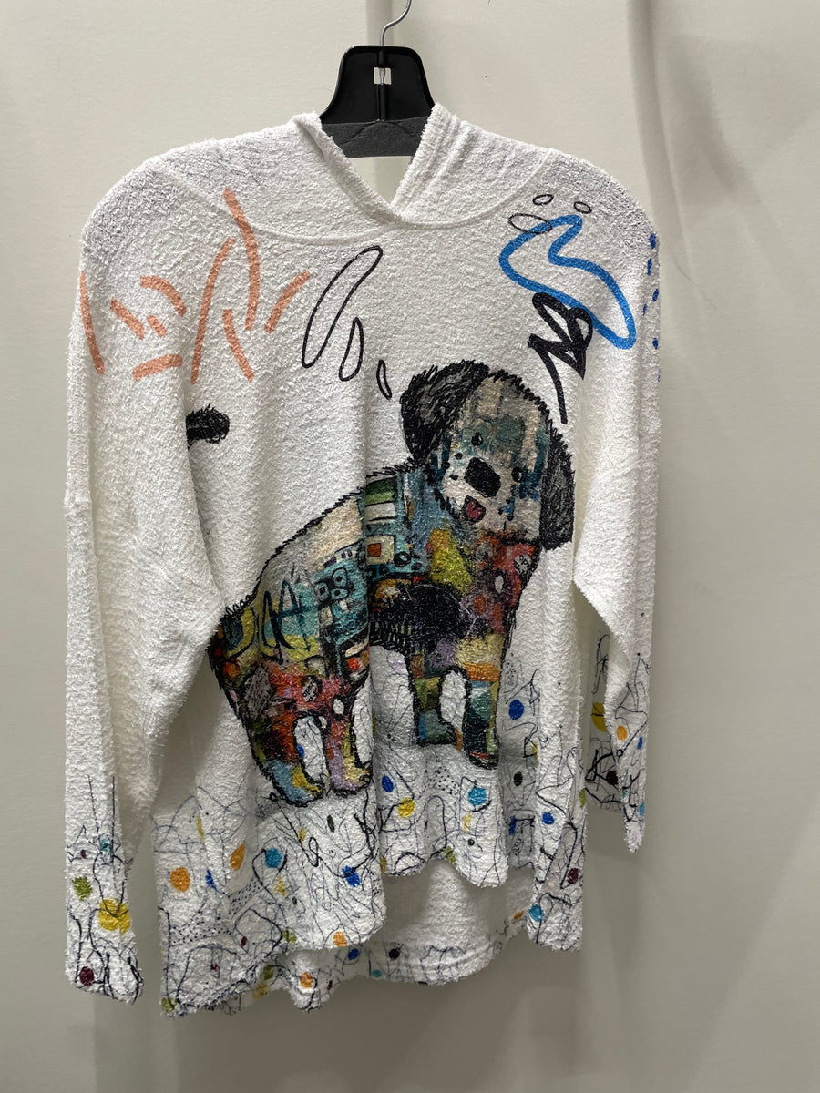 Hooded Pullover in Lulu Print by Inoah