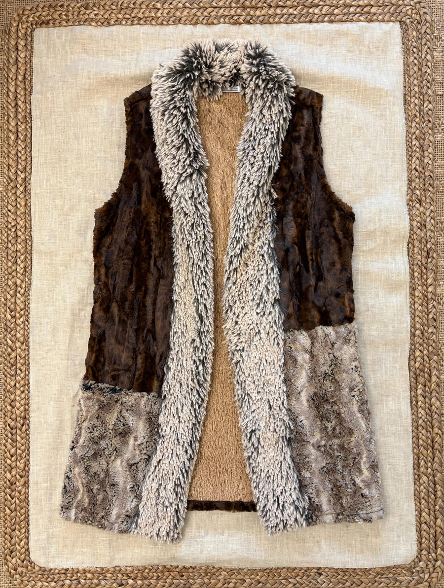 Faux Fur Patchwork Vest