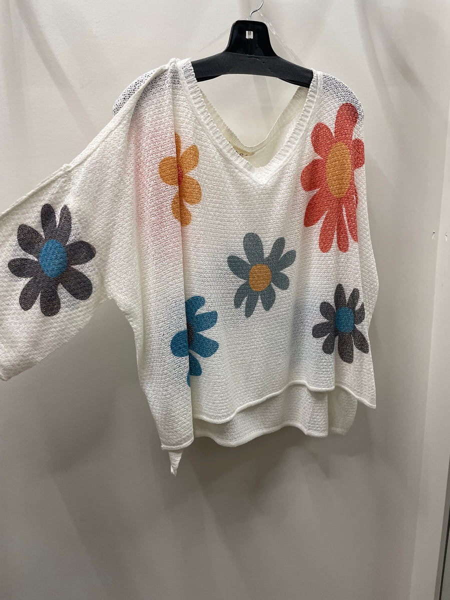 Flower Power Oversized Sweater