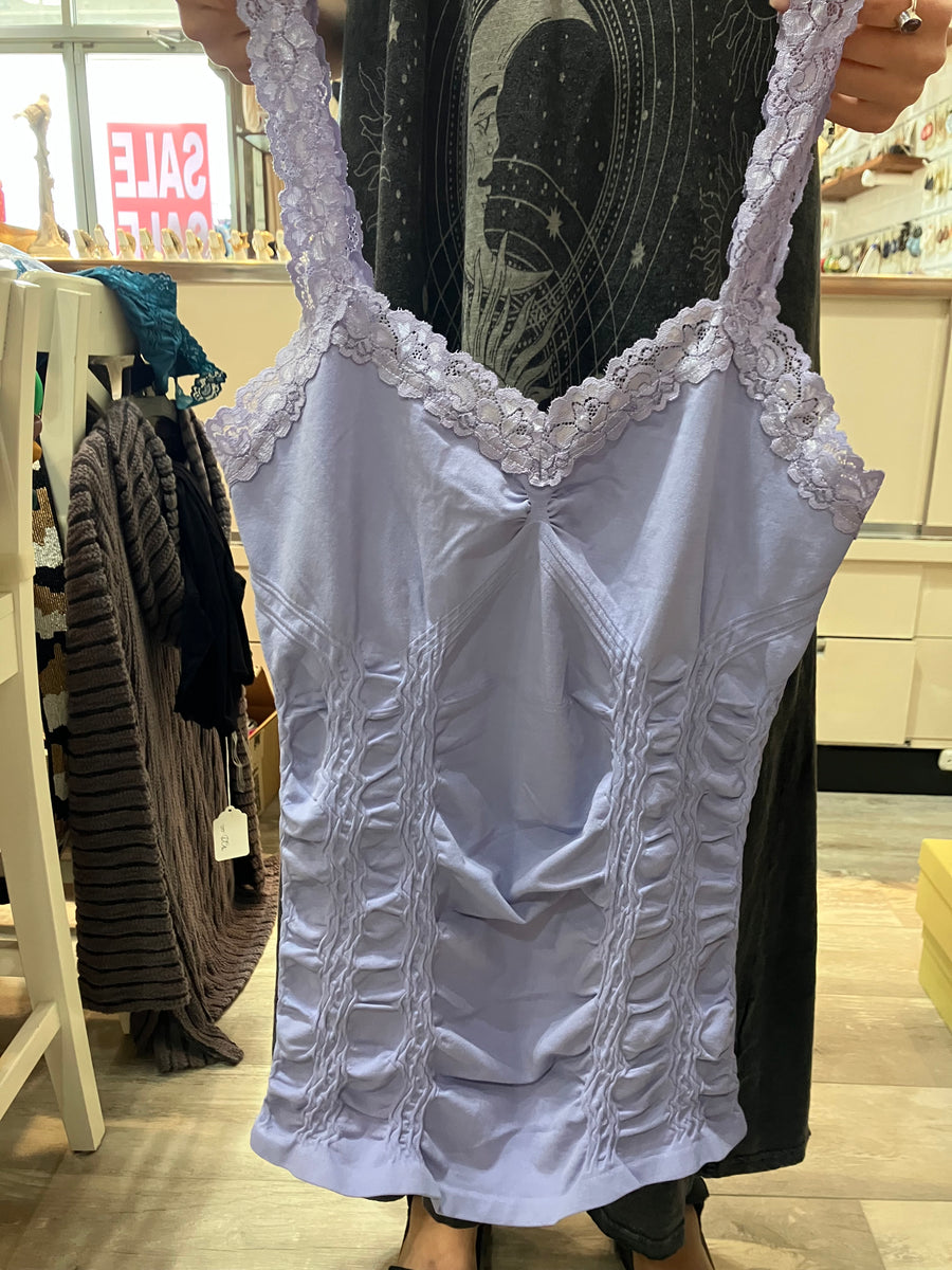 Seamless Laced Corset Camisole in Periwinkle by M. Rena