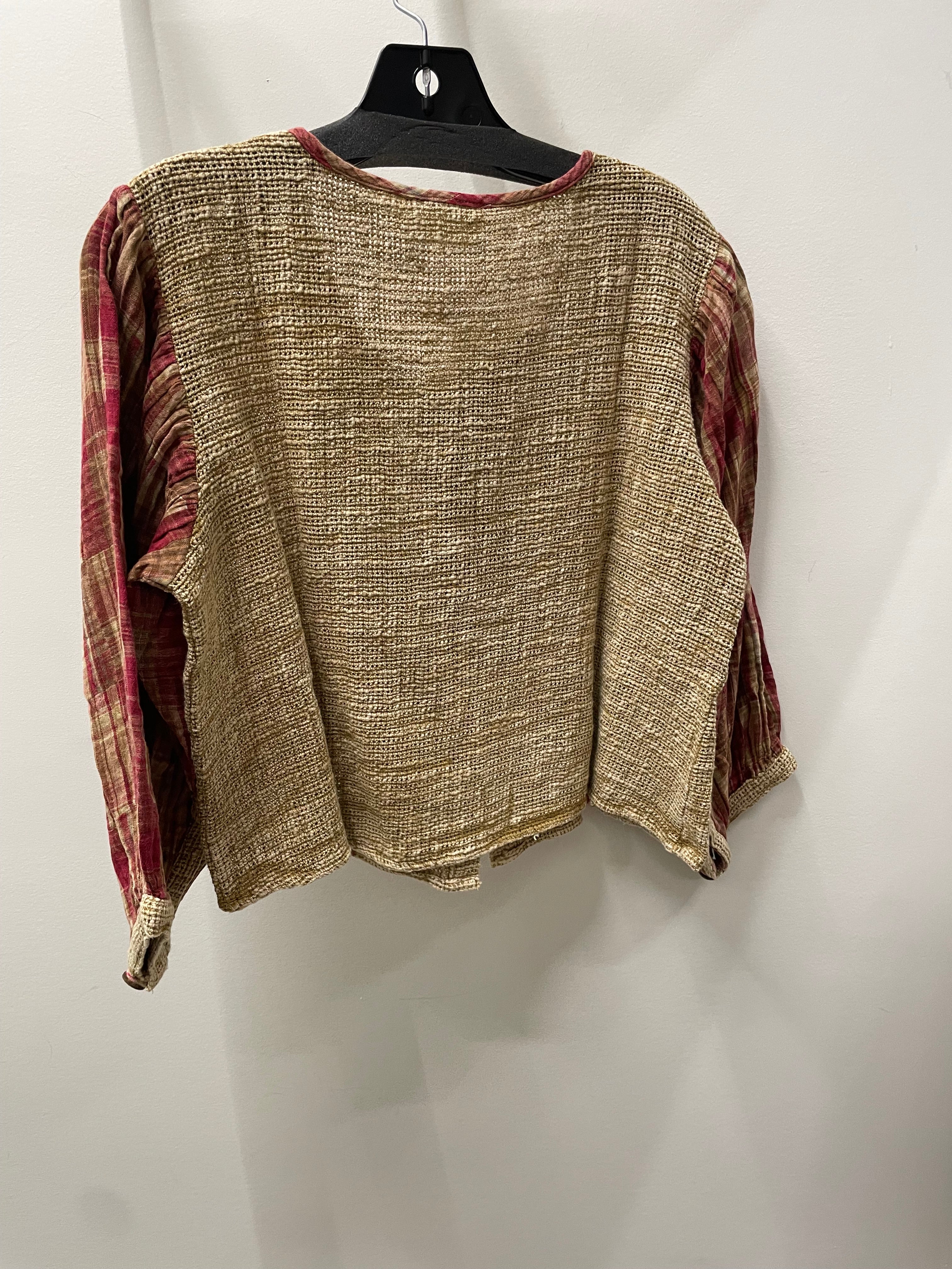 Open Weave Plaid Crop Jacket by Paper Lace