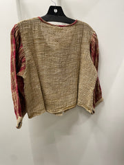 Open Weave Plaid Crop Jacket by Paper Lace