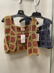 Boho Blossom Crop Vest