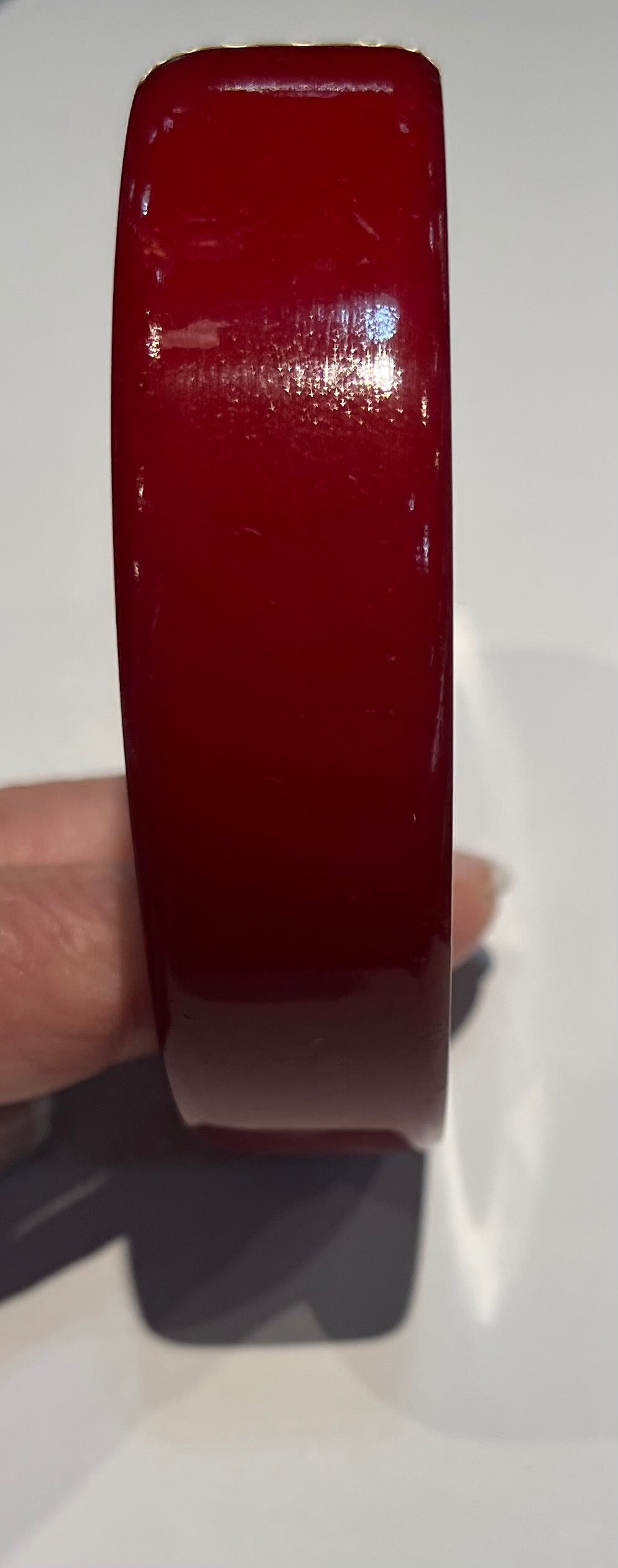 Red Flat Copal Bangle