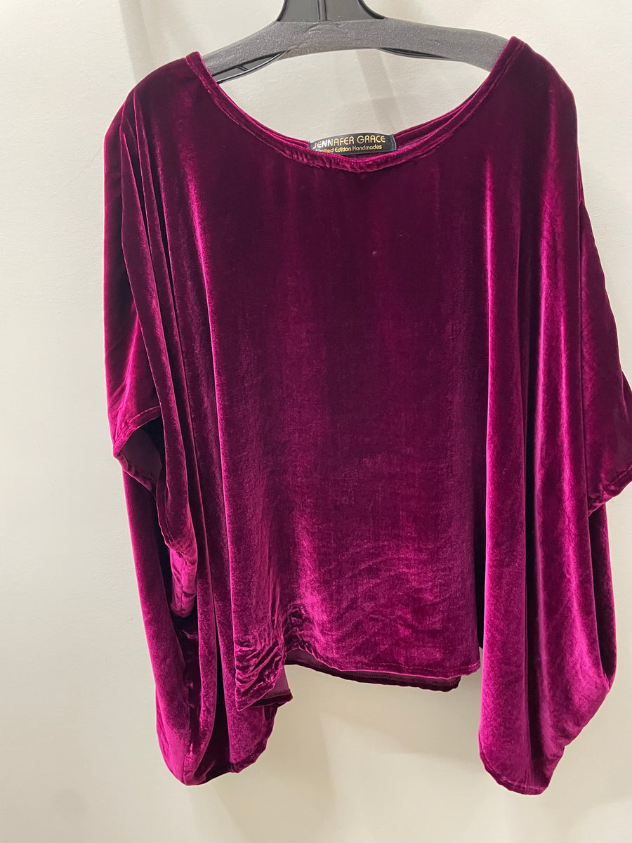 Zandra Silk Velvet Scarf Top