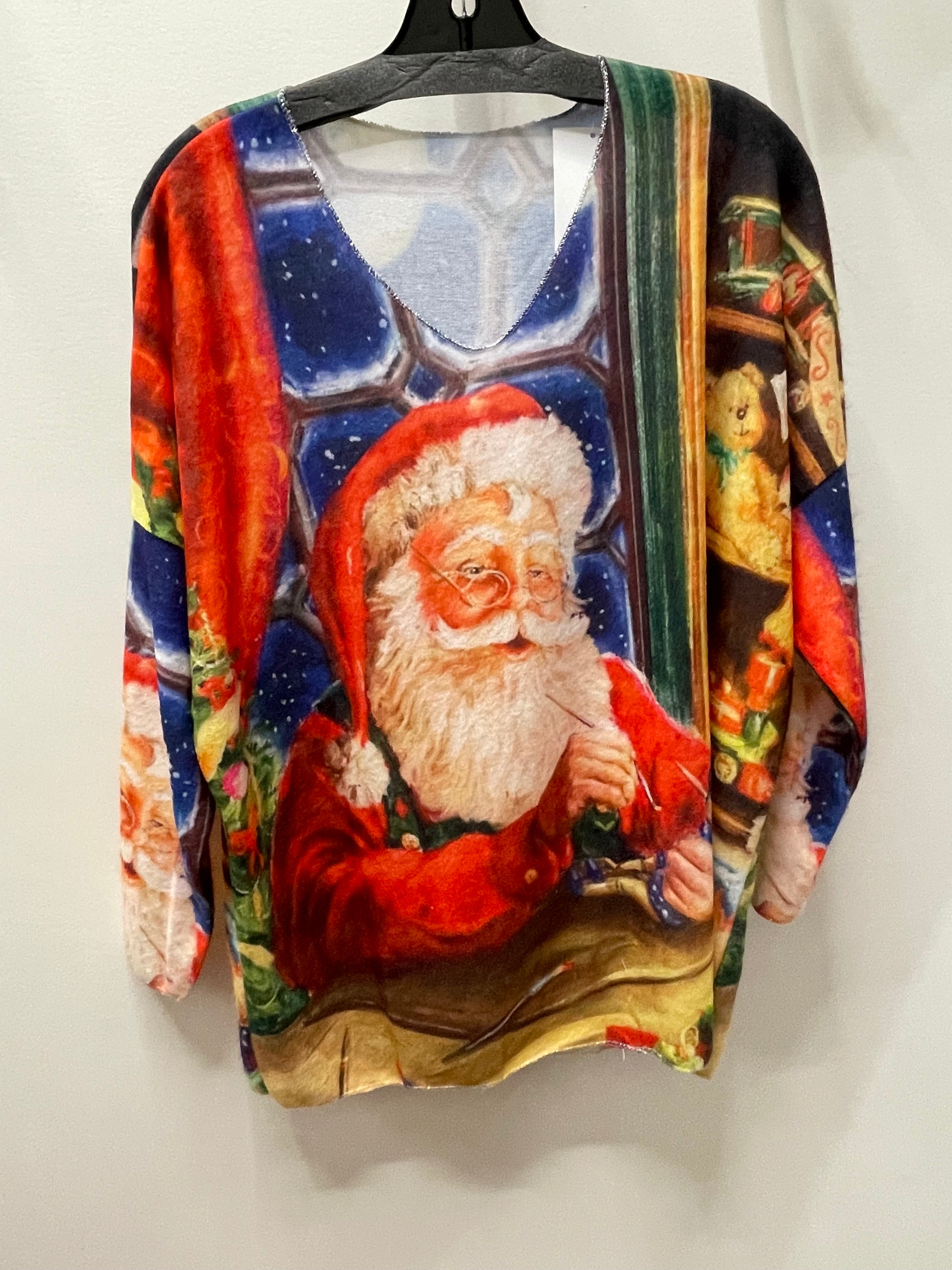 POSP Italian Red Cozy Santa Paint Sweater One Size LOOWIE