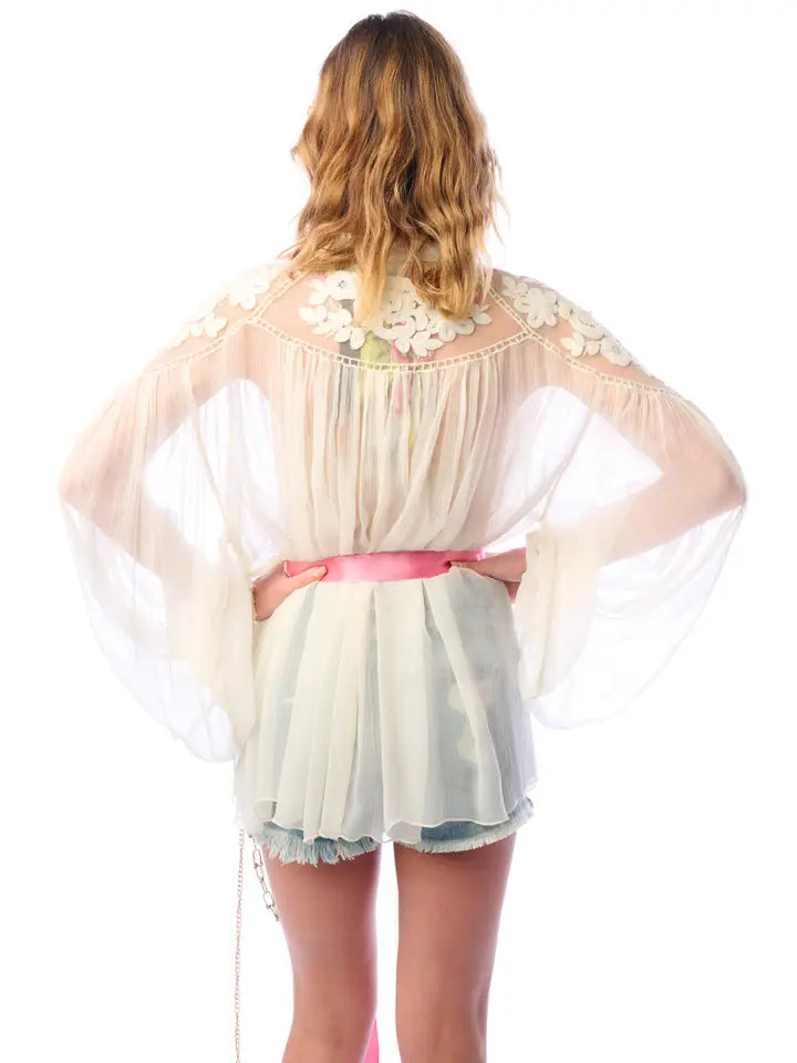 Amora Embellished Chiffon Top by Aratta