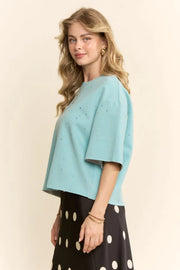 Star Print Relaxed Tee by Davi & Dani