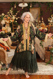 Additional view of Labour of Love Matineé (mid) Duster with florals & violin from Robin Boutique.