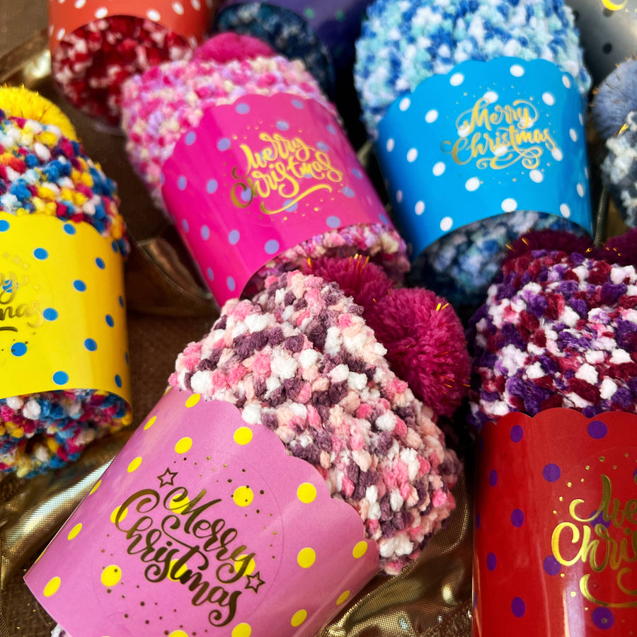"Merry Christmas" Cozy Cupcake Socks Robin Boutique