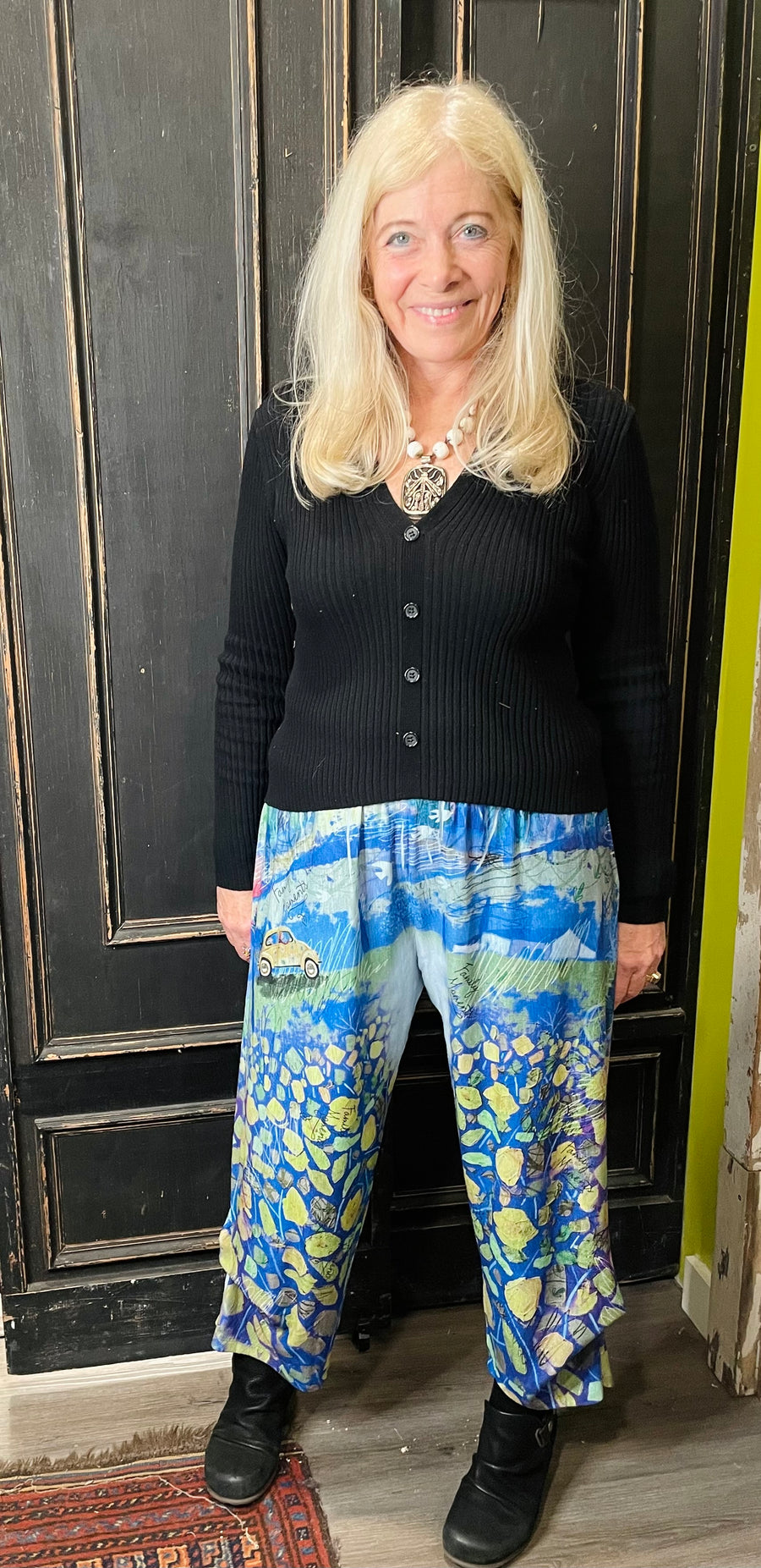 Wide Leg Pant in Family Memories Print by Inoah